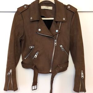 Zara Cropped Moto Jacket